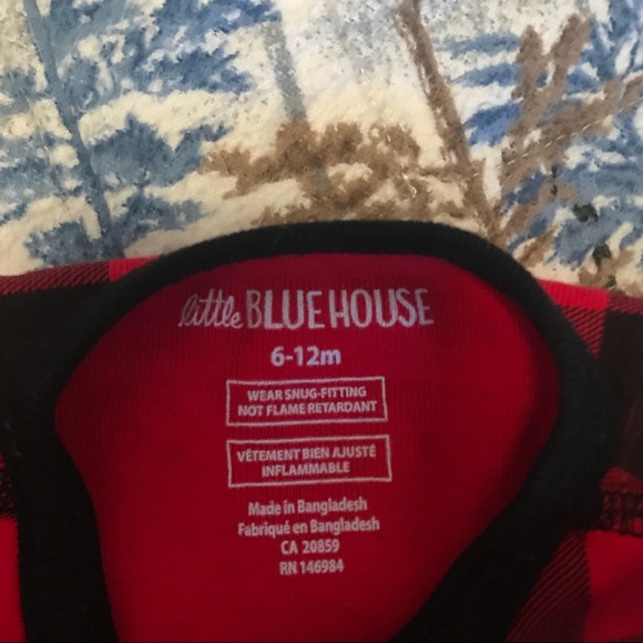 🌟3/$25 SALE🌟Plaid Footless Pajamas - 6-12 M - Picture 5 of 5